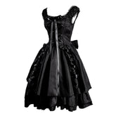 Women Medieval Renaissance Cosplay Costume Sleeveless Dress High Waist Gothic Swing Dresses